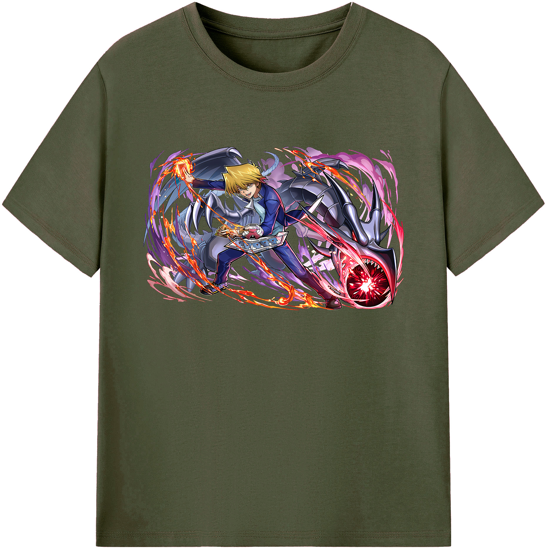 （画像用） 遊☆戯☆王 Yu-Gi-Oh! 綿100％ メンズ半袖Tシャツ｜肌触りやわらか＆通気性